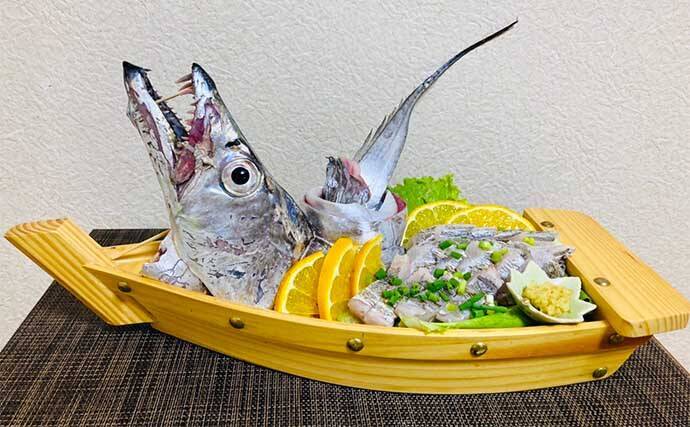 博多湾テンヤタチウオ釣りで大型乱舞　120cm級頭に船中100尾超え