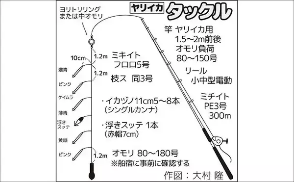 「初心者でも分かる船ヤリイカ釣り入門　タックル・仕掛け・誘い方の基本」の画像