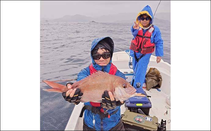 レンタルボートでのルアー釣行でアオリにマダイにアカハタと魚種多彩【三重】