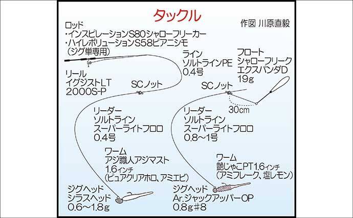 遠投アジングで25cm級アジ手中！【山口・白浜漁港】シャローフリークで沖の潮目を攻略
