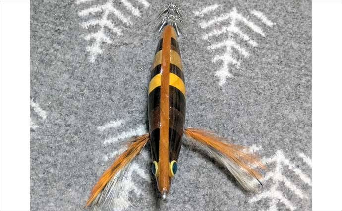 自作のエギで1.5kg超えモンゴウイカ手中！【京都】複数木材を組み合わせた寄木仕様のエギにヒット