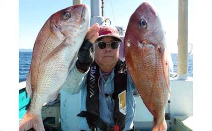 関西エリアの【船釣り特選釣果】タイラバで大ダイ86.5cm！ティップランでは竿頭18匹【京都】