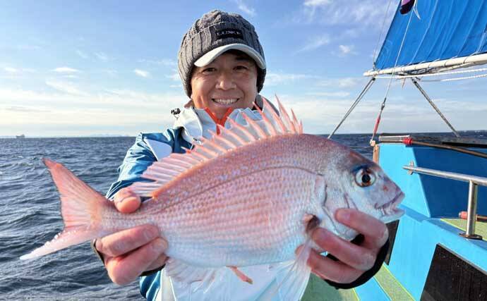 東京湾コマセマダイ釣りでトップ10尾＆全員安打達成【一之瀬丸】高ダナ攻略で本命連発