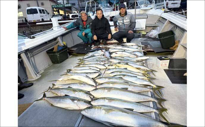 【沖釣り釣果速報】玄界灘の落とし込み釣りでヒラマサ110cm浮上！船中で青物50尾超えも（福岡）