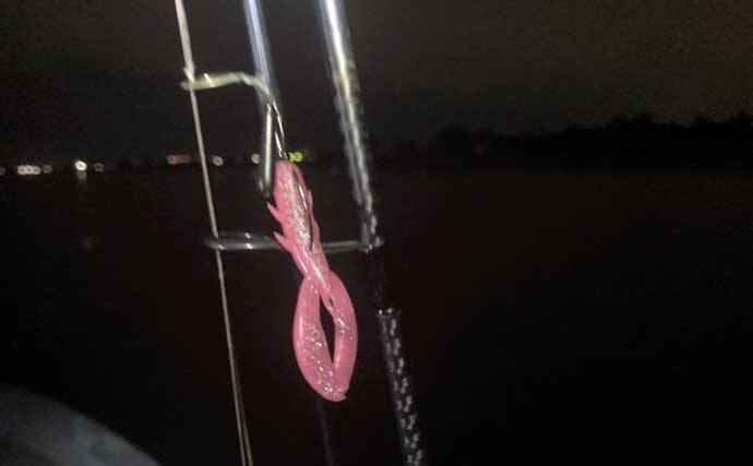 雪中ボートロックゲームでカサゴと対面【三重】シャッドテールワームにヒット