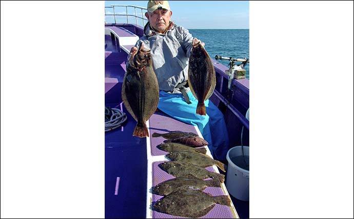 「ヒラメ3kg級が次々浮上！」大原沖の泳がせ釣りで船中26尾の爆釣劇【千葉】