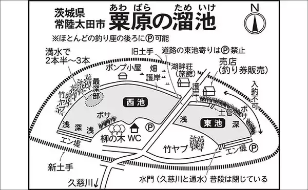 「今週のヘラブナ「ピックアップ」釣り場202【茨城・粟原の溜池】」の画像