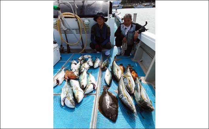 【沖釣り釣果速報】落とし込み釣りでヒラマサ107cm浮上！エサ付き抜群で青物ラッシュ！（福岡）