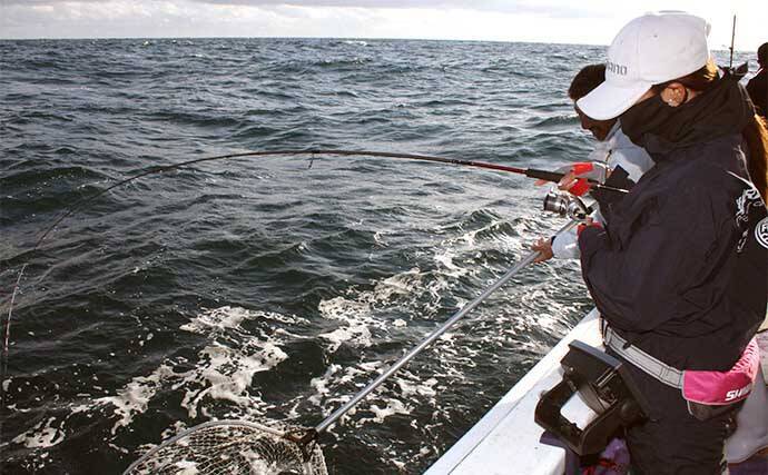 外房のテンヤマダイ釣りで好ゲストのマハタ手中【つる丸】 本命マダイは6尾