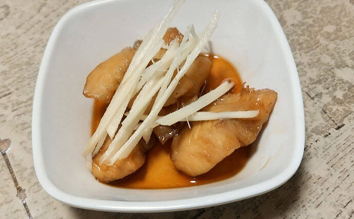 釣魚で作る「ご飯がすすむ」レシピ：角切りマダイの黒糖煮　新生姜がアクセント