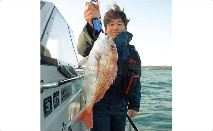 鳥羽沖タイラバ釣行で乗っ込みマダイ好捕【三重・丸安丸】ノリパターンが的中？