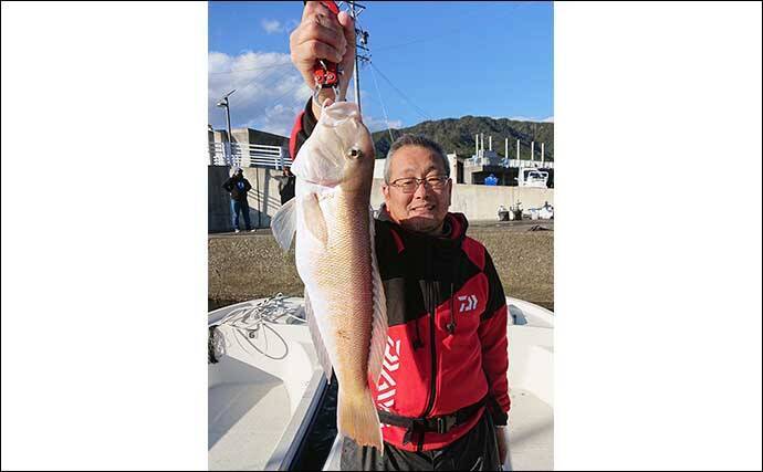 レンタルボートでのシロアマダイ釣りで42cm頭に3匹【三重】 ゲストに良型イトヨリ
