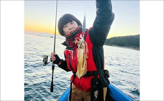 真冬のボート釣りでアオリイカとアカハタを好捕【大分】 刺身＆唐揚げに舌鼓！