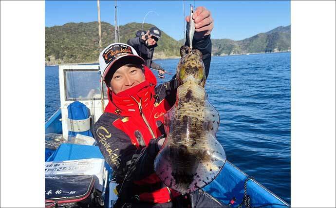 真冬のボート釣りでアオリイカとアカハタを好捕【大分】 刺身＆唐揚げに舌鼓！