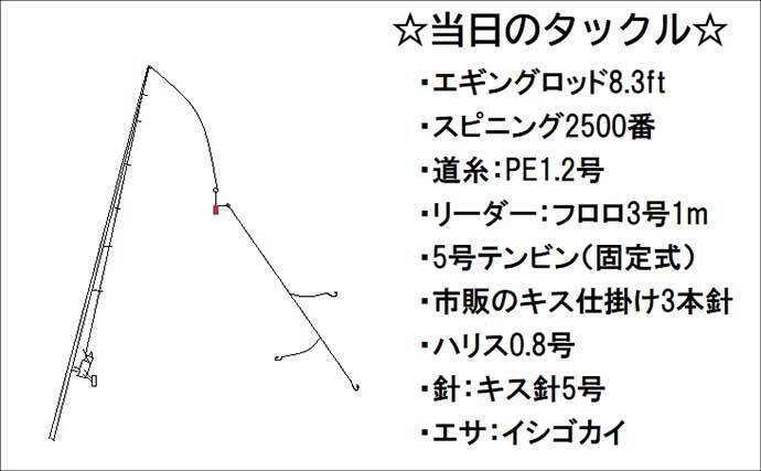 姫路大塩海岸でキス釣りが好調！お手軽「ライトキャストスタイル」で28匹手中【兵庫】