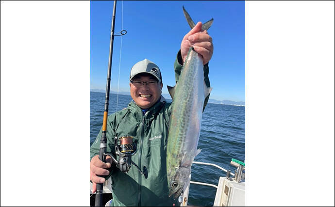 伊勢湾奥キャスティングゲームでサワラ80cm級登場！　サゴシは船中60匹超え