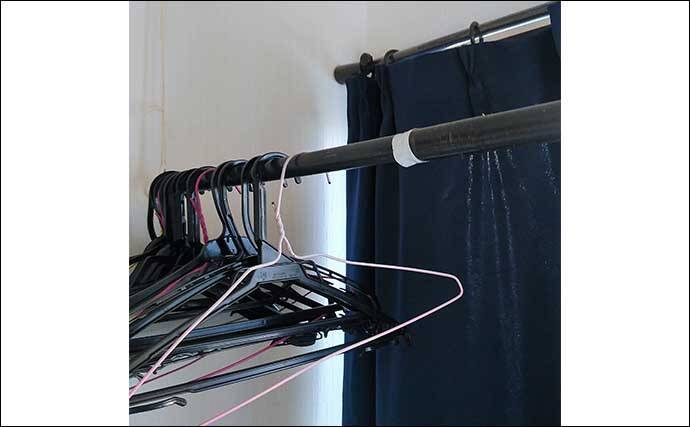 使用済み釣り具を再活用して家計を助ける方法　タモの柄が物干し竿に？