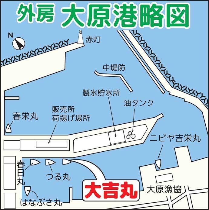 全面解禁した大原沖ヒラメ釣りで2.5kg頭にトップは本命5尾手中【千葉・大吉丸】
