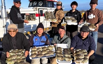 【沖釣り釣果速報】Wヒット連発！富山沖の船カワハギ釣りで肝パンサイズ続出（北陸）
