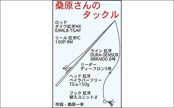 タイラバ＆ジギング釣行で良型マダイにブリにシーバス好捕【福井・HOZAN】
