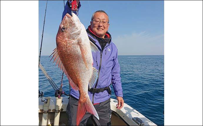 タイラバ＆ジギング釣行で良型マダイにブリにシーバス好捕【福井・HOZAN】