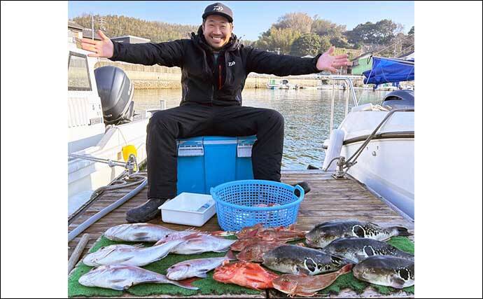 【船のエサ釣り釣果速報】伊良湖沖で肉厚のコウイカが好反応！（愛知）