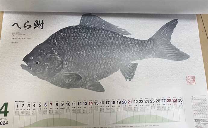 釣具メーカーの魚拓カレンダーを見て【１年間に釣れる魚をチェックしてみた】