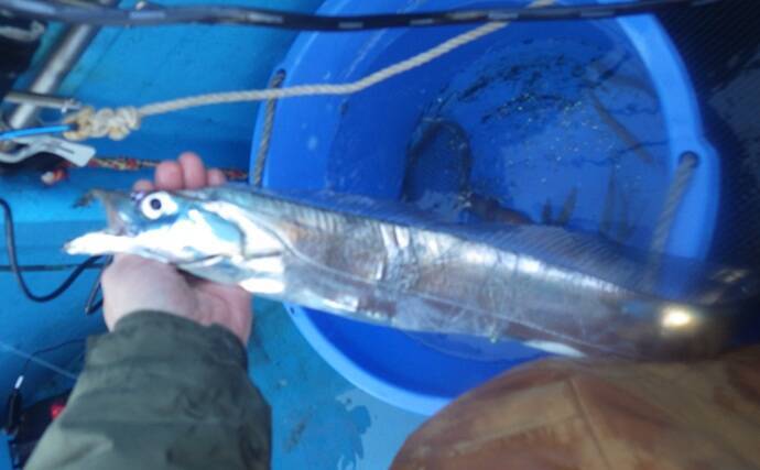 全面解禁後の鹿島沖ヒラメ釣りで本命の他マゴチにタチウオで好土産【茨城】