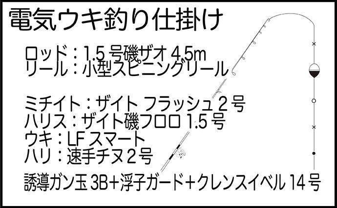 夜の堤防での電気ウキ釣りでメバル2桁釣果！【熊本】調子は右肩上がりか