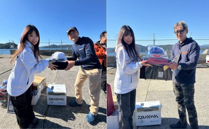 「ティップランエギングなつきちカップ」が開催　参加費一部はアオリイカ産卵床設置のために寄付