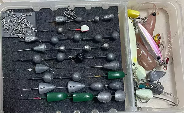 「ライトブリームゲームの釣行アイテム一挙紹介　プラグはメバル用でOK」の画像
