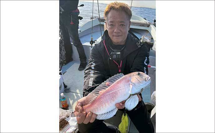 和歌山沖のアマダイ釣りで45cm超え登場！　浅場攻略で良型続出