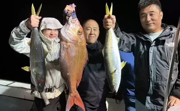 「【沖釣り釣果速報】玄界灘のタイラバで良型マダイ連発！60cm級交じり船中43尾と爆釣（福岡）」の画像