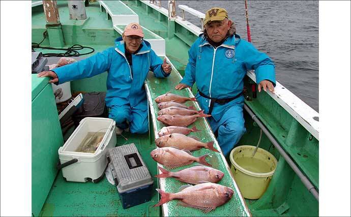 久里浜沖コマセマダイ釣りでトップ16尾と大爆釣！【神奈川】