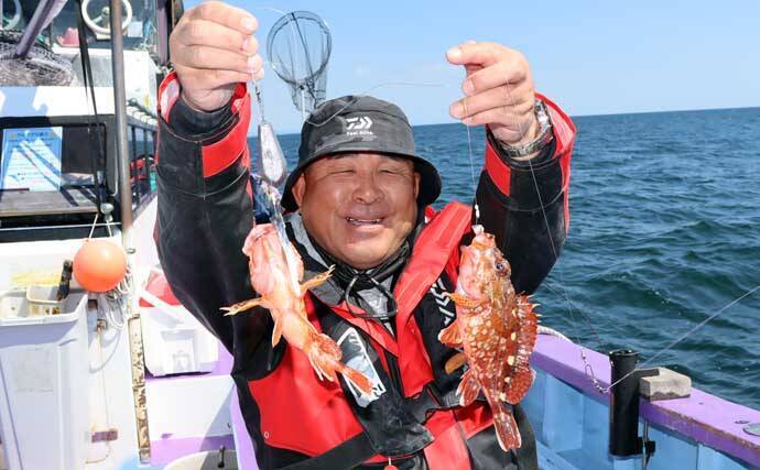 船カサゴ釣りシーズン好スタート！嬉しいゲスト交じりに良型顔出し【釣友丸・茨城】