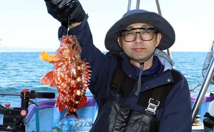 船カサゴ釣りシーズン好スタート！嬉しいゲスト交じりに良型顔出し【釣友丸・茨城】