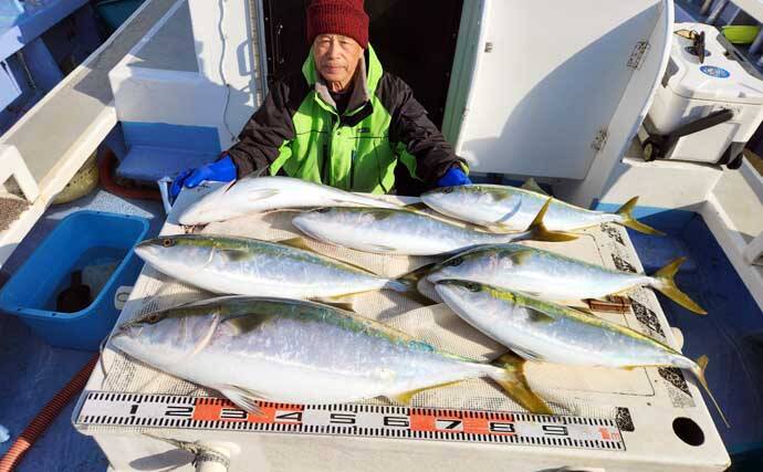 【沖釣り釣果速報】10kg超ブリ浮上に船上熱狂！イワシの泳がせ釣りで全員安打達成（愛知）