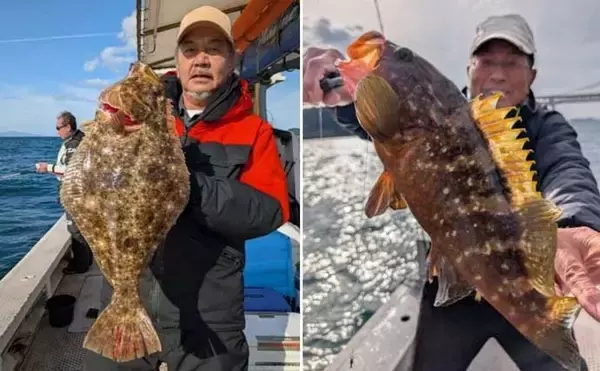 「関西エリアの【船釣り特選釣果】左に寒ブリ右にマダイ！ジギング＆ディープタイラバリレーで良型連発」の画像