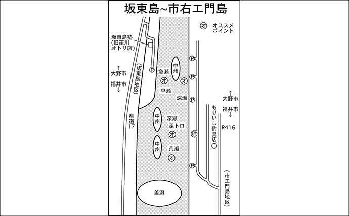 九頭竜川（中部）アユ釣り解禁情報2026【福井】　ダイナミックな瀬で掛かる大アユが魅力