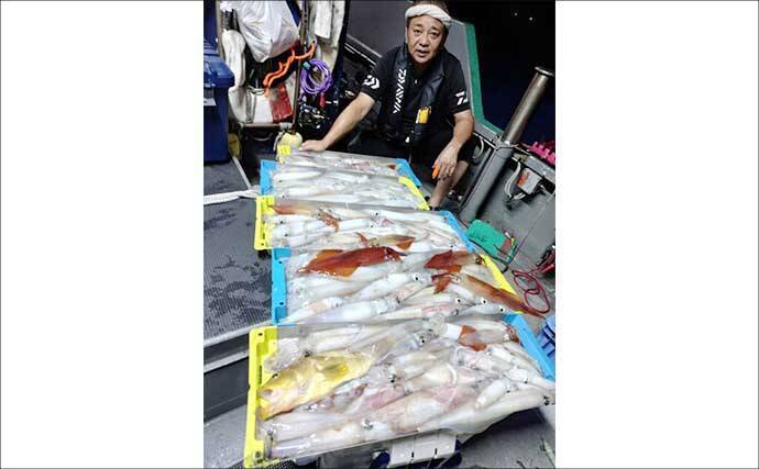 大型ヤリイカ主体で好調キープ中！【夜焚きイカ釣果速報18選・福岡】