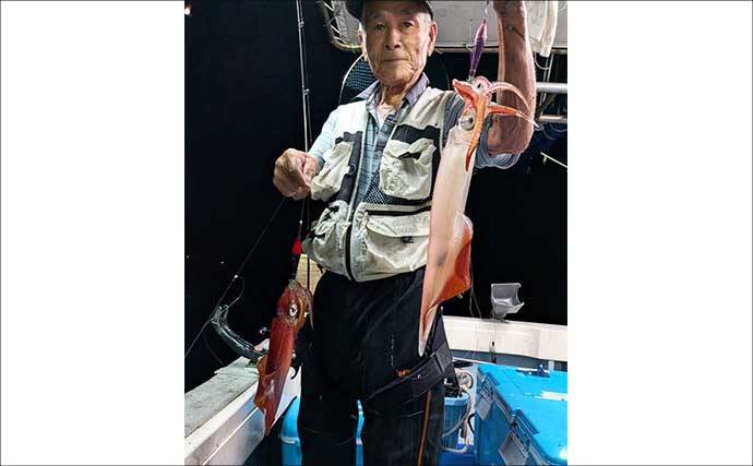 大型ヤリイカ主体で好調キープ中！【夜焚きイカ釣果速報18選・福岡】