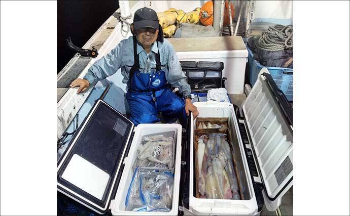大型ヤリイカ主体で好調キープ中！【夜焚きイカ釣果速報18選・福岡】