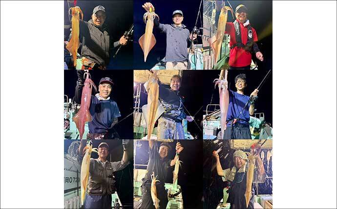大型ヤリイカ主体で好調キープ中！【夜焚きイカ釣果速報18選・福岡】