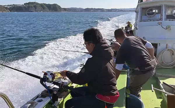 「葉山発アジ五目釣りで30cm超え良型アジ連打【愛正丸】城ヶ島沖で好反応」の画像