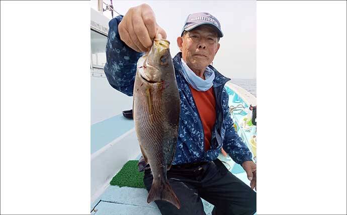 シーズン最中の大山沖イサキ釣りで40cm頭に本命8匹キャッチ【武丸・愛知】