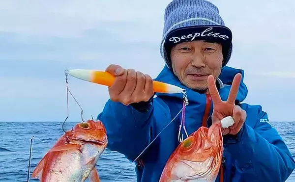 ジギングでキンメダイがフィーバー！2点掛けも連発と絶好調【静岡・光輝丸】