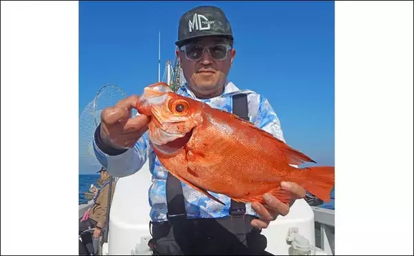 「船のアカイサキ釣りで28～30cmダブル達成【福岡・沖ノ島沖】ゲストにチカメキントキ＆タカバも」の画像