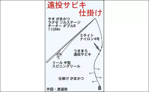「波止の投げサビキ釣りでアジが入れ食い　ライトゲームではカマスも登場」の画像