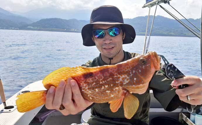 ひとつテンヤ釣りで40cm超え良型キジハタをキャッチ【新潟・千代丸】落とし方にコツあり