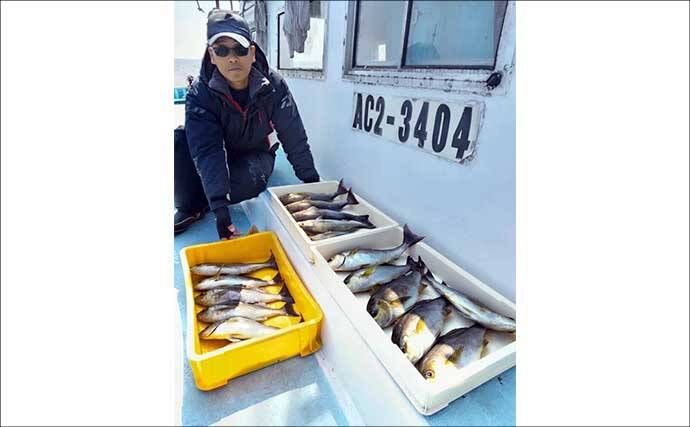 大山沖で35cmオーバー良型イサキが好ヒット！【武丸・愛知】トップは17匹